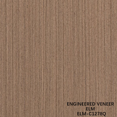 0.5mm 엔지니어링 엘름 목재 플레어 시트 고급 패널 2500-3100mm 연장 쿼터 컷 갈색 ELM-580Q/125Q/1278Q