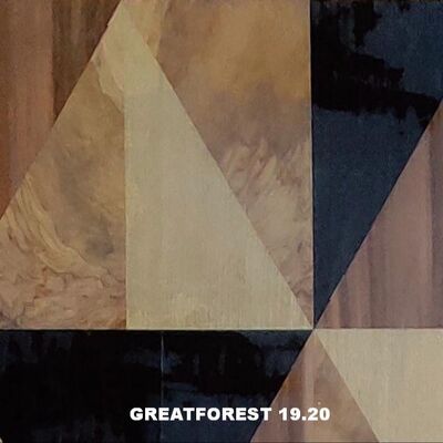 예술적인 쪽매 붙임 나무 무늬 대칭 콜라주 기하학적 패턴 풍부한 색상의 나무 그림 0.55mm