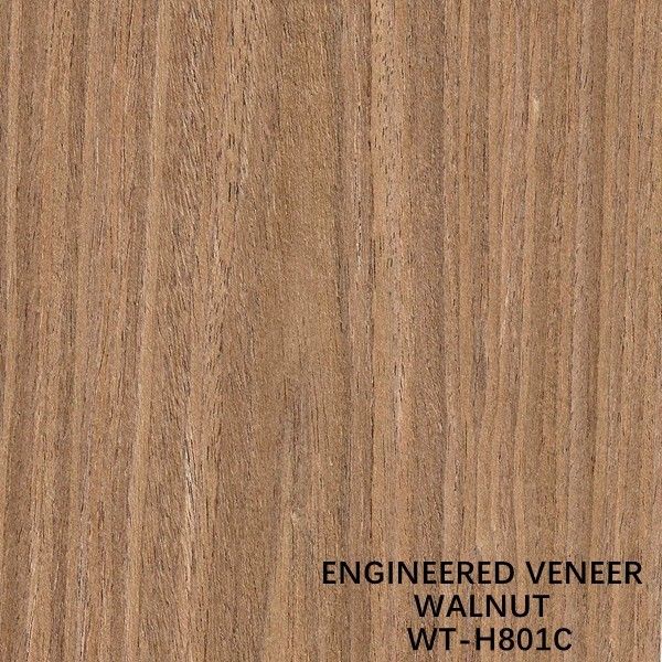 재구성 Walnut Wood Veneer Flat Cut Crown Grain For Doors And Windows 0.15-0.55mm 두께 WT-H801C