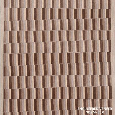 3D Recon Wood Veneer 3DZM-L5.0 캐비닛 전면, 실내 벽용 0.5mm 두께 맞춤 사이즈 및 질감